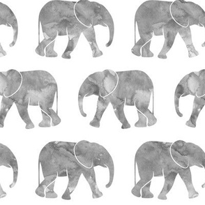 (large scale) baby elephants - grey