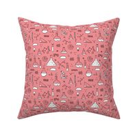 Cool back to school science physics and math class student illustration laboratorium black and white pink SMALL