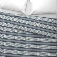 Gray and White linen Stripes blanket