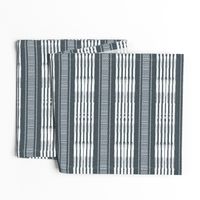 Gray and White linen Stripes blanket