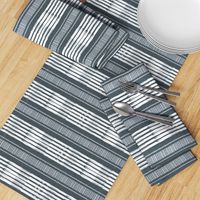 Gray and White linen Stripes blanket