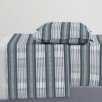 Gray and White linen Stripes blanket