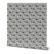 husky wine cocktails dog breed fabric grey