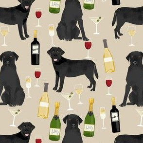 black lab wine labrador retriever dog fabric tan