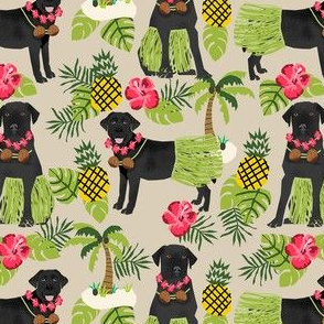 black lab hula tropical hawaii islands dog breed fabric tan