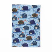 Cute hedgehogs - blue