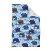 Cute hedgehogs - blue