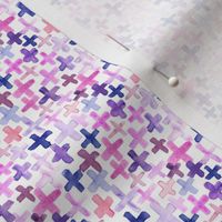 Purple Pink Magenta Plum Plus Cross Abstract Watercolor _ Miss Chiff Designs