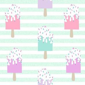 popsicle summer food stripes mint 