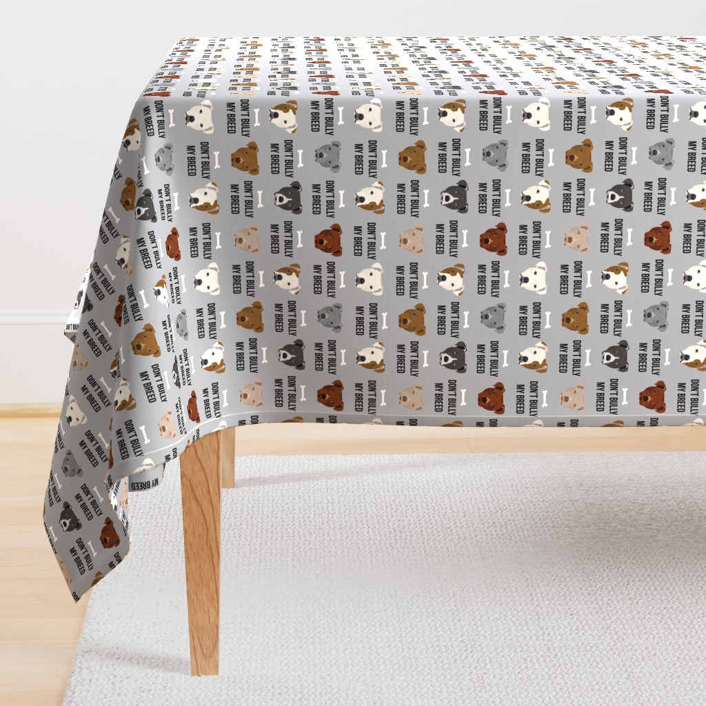 staffordshire terrier staffy bully psa dog breed fabric grey