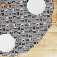 staffordshire terrier staffy bully psa dog breed fabric grey