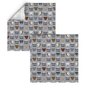 staffordshire terrier staffy bully psa dog breed fabric grey