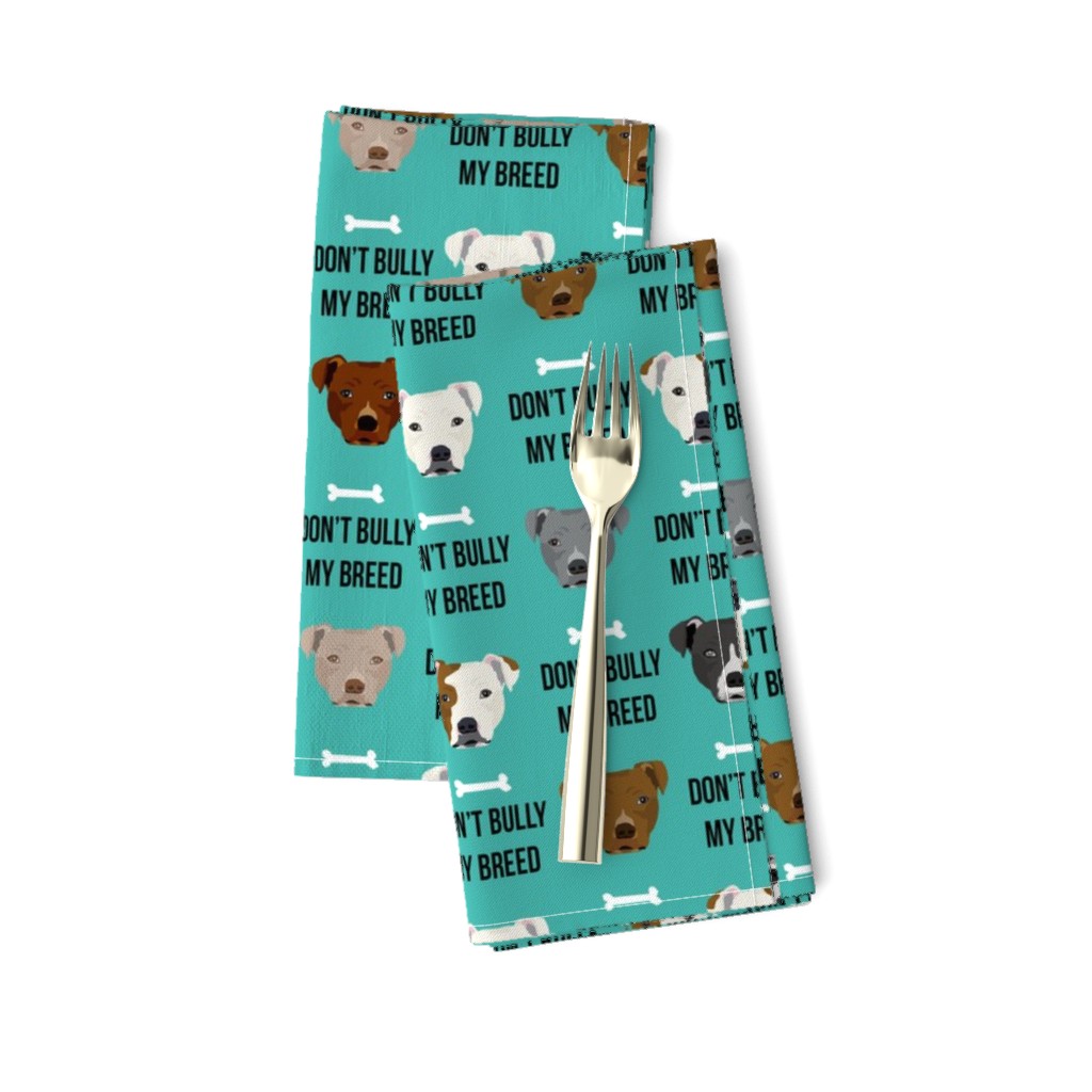 staffordshire terrier staffy bully psa dog breed fabric teal