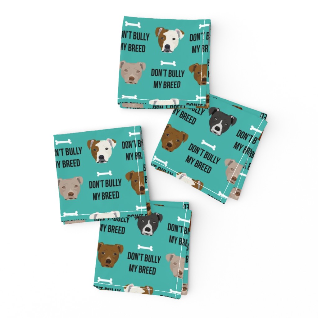 staffordshire terrier staffy bully psa dog breed fabric teal