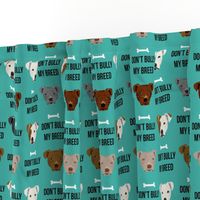 staffordshire terrier staffy bully psa dog breed fabric teal