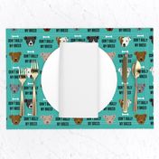 staffordshire terrier staffy bully psa dog breed fabric teal