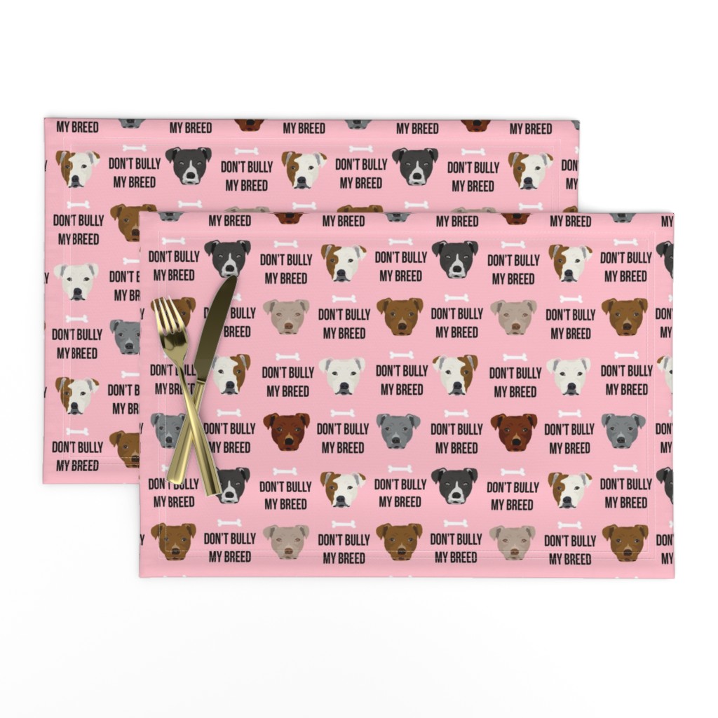 staffordshire terrier staffy bully psa dog breed fabric pink