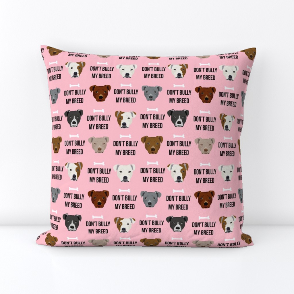 staffordshire terrier staffy bully psa dog breed fabric pink