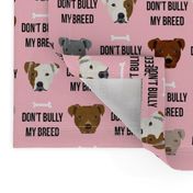 staffordshire terrier staffy bully psa dog breed fabric pink