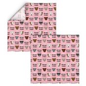 staffordshire terrier staffy bully psa dog breed fabric pink