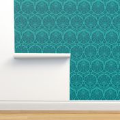 vintage damask teal