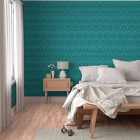 vintage damask teal