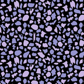 terrazzo in lilac and pink on black