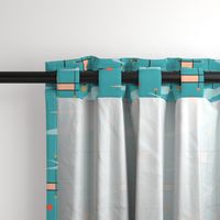 Mid Century Modern Boomerangs on Turquoise