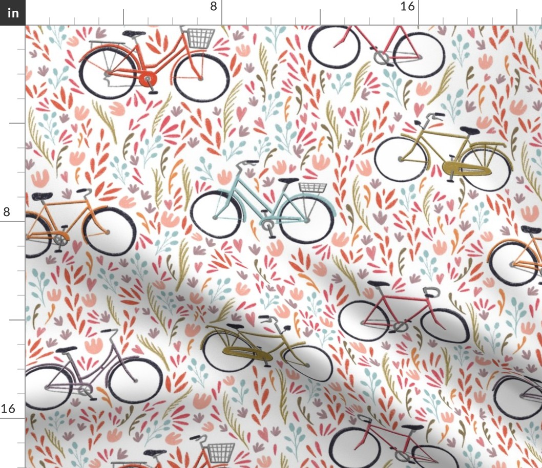 Large Scale Spring Bicycles on White