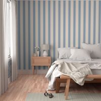 farmhouse ticking stripes in blue and cream