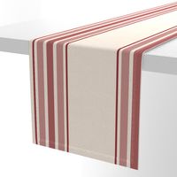 farmhouse stripes in brick red and cream