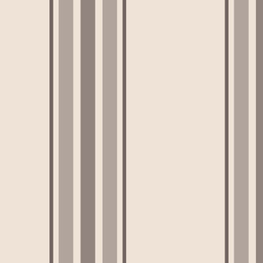 farmhouse stripes in taupe and cream
