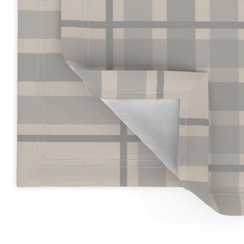 farmhouse plaid in gray and cream