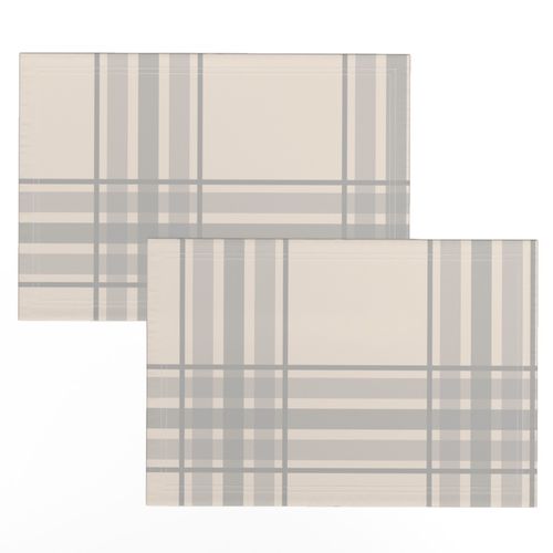 farmhouse plaid in gray and cream