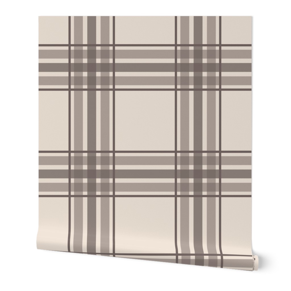 farmhouse plaid in taupe and cream