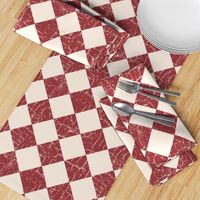 rustic farmhouse checkerboard brick red