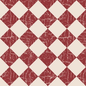 rustic farmhouse checkerboard brick red