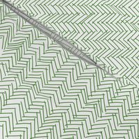 Grass green herringbone 