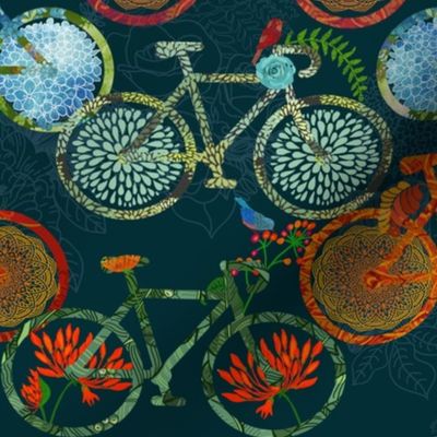 Bicycle Blooms and Birds Medium