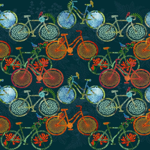 Bicycle Blooms and Birds Medium