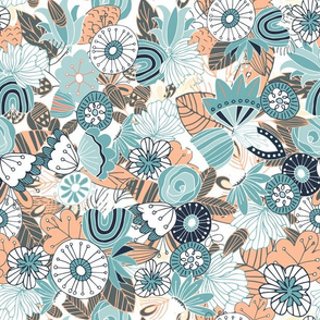 02WhimsicalBlueandOrangeFloral