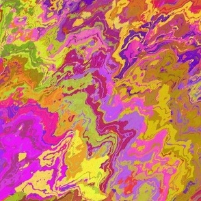 Painted Organic Swirls, Multi Colors