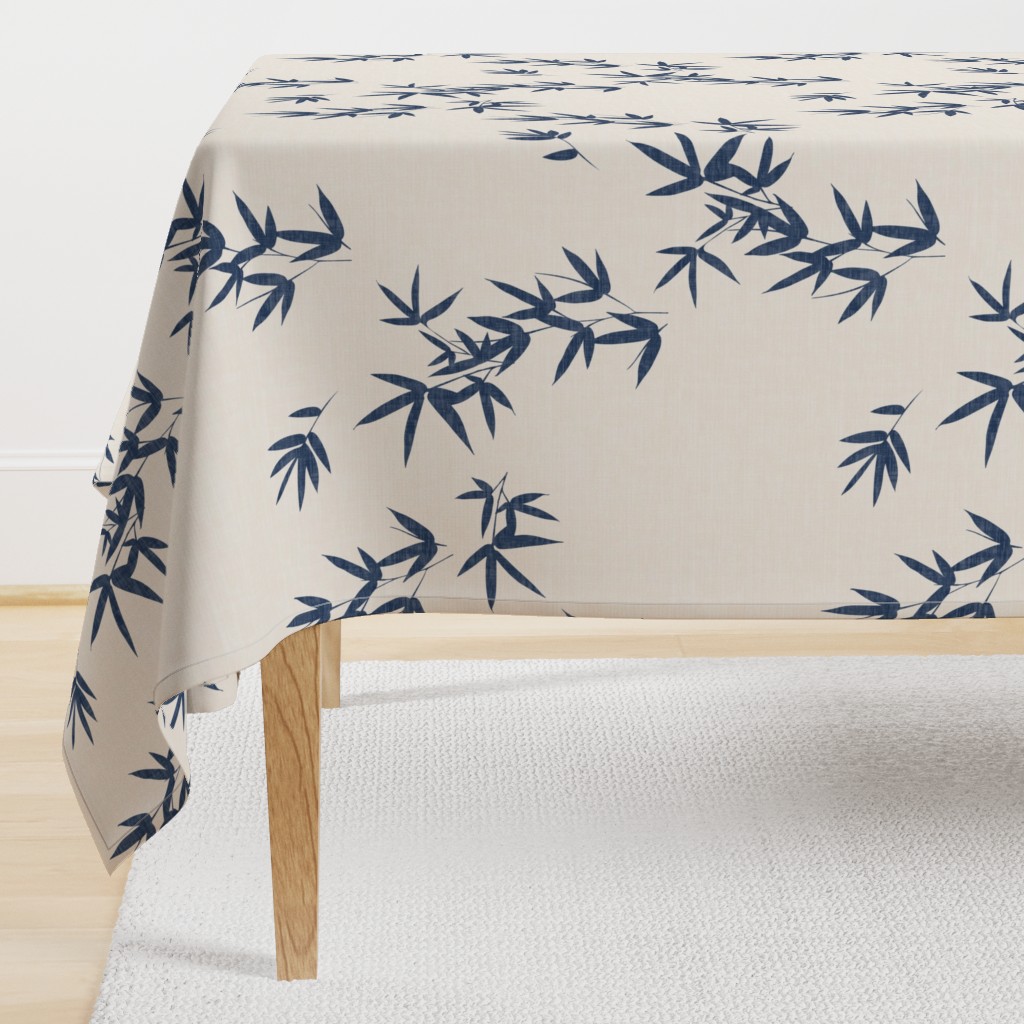 Denim Bamboo Leaves