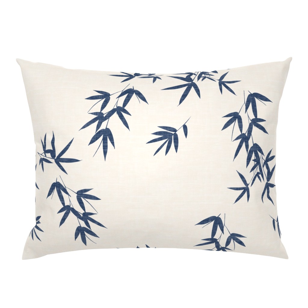 Denim Bamboo Leaves