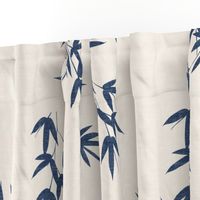 Denim Bamboo Leaves