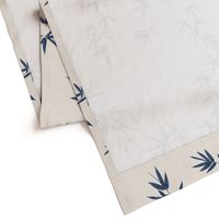 Denim Bamboo Leaves