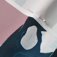 Orcas on Pink - Larger Scale