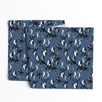 Orcas on Blue - Smaller  Scale