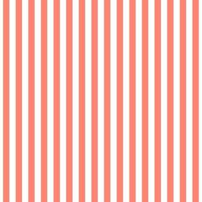 Coral Serenity Stripes - Classic Elegance