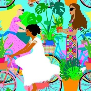 Botanical Boho Bicycle Babes